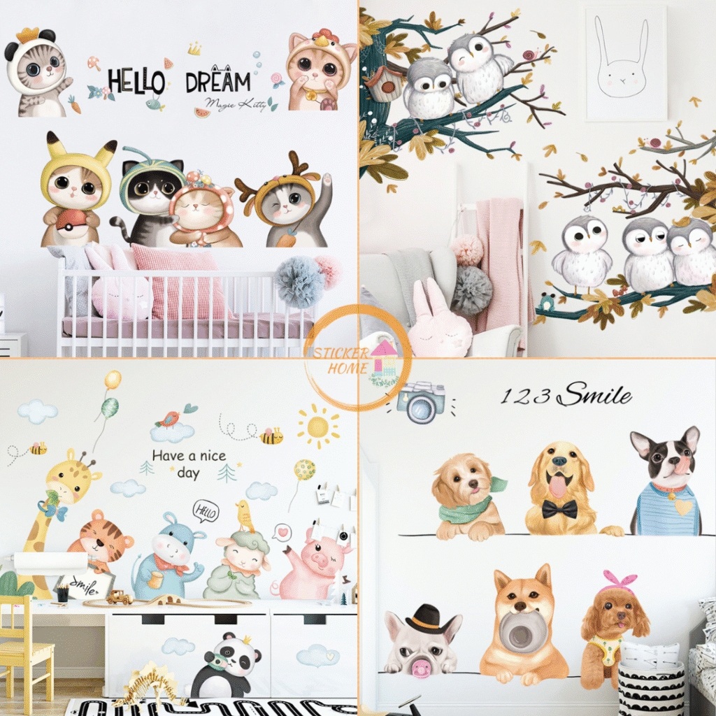 18 สติ๊กเกอร์ลายการ์ตูน