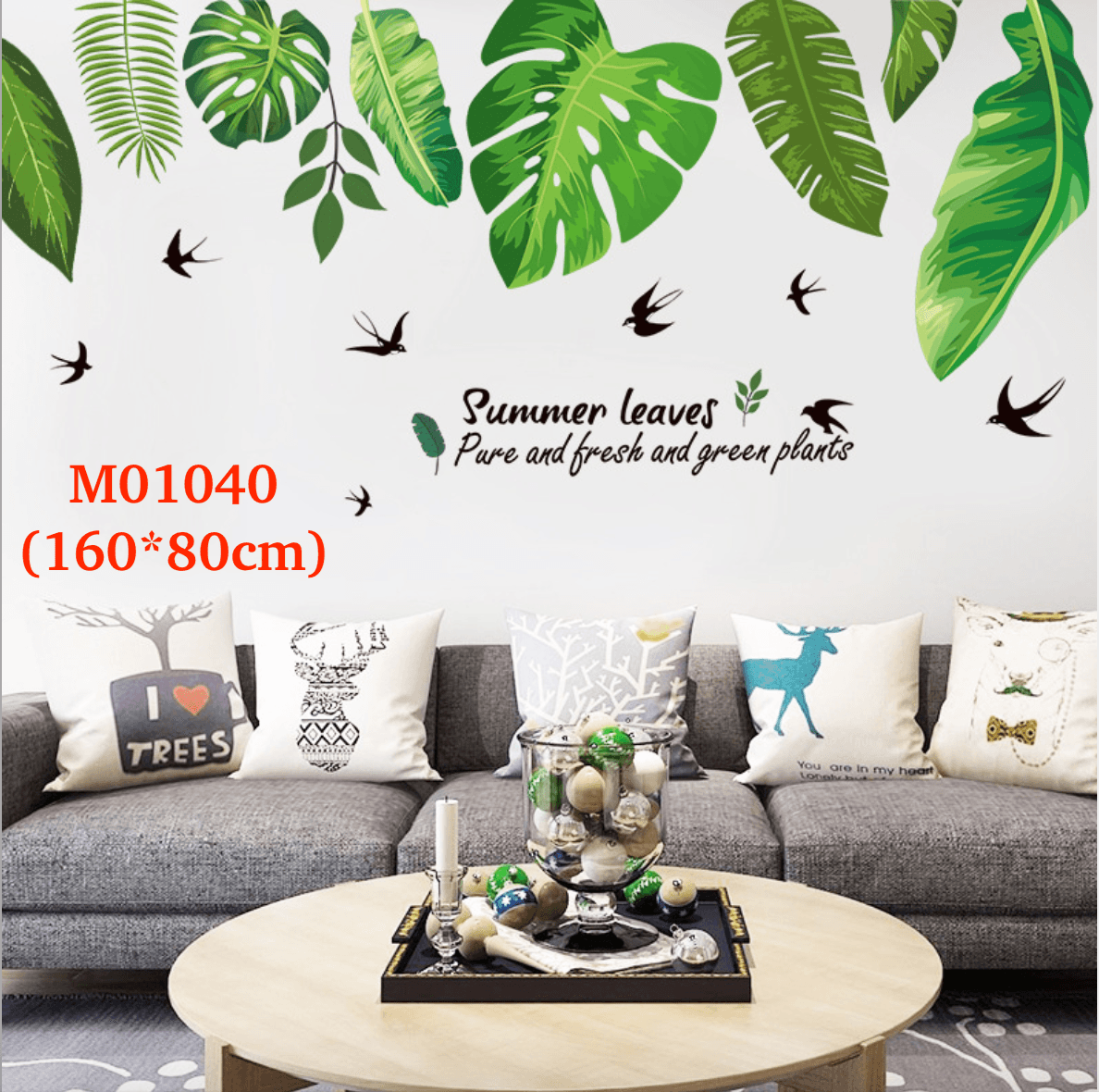 สติ๊กเกอร์ดอกไม้ สติ๊กเกอร์ติดผนัง ขนาดใหญ่ สติกเกอร์ติดกระจก แต่งบ้าน สติกเกอร์ต้นไม้ ขนาดใหญ่ Wall Sticker Home Decor DIY ส่งจากไทย - Image 14