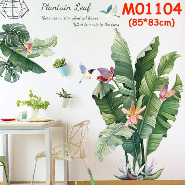 สติ๊กเกอร์ติดผนัง สติ๊กเกอร์ดอกไม้ สติกเกอร์ ลายต้นไม้ ใบไม้ แต่งบ้าน ตกแต่งร้าน วอลเปเปอร์ สติ๊กเกอร์ติดกระจก ส่งจากไทย - Image 24