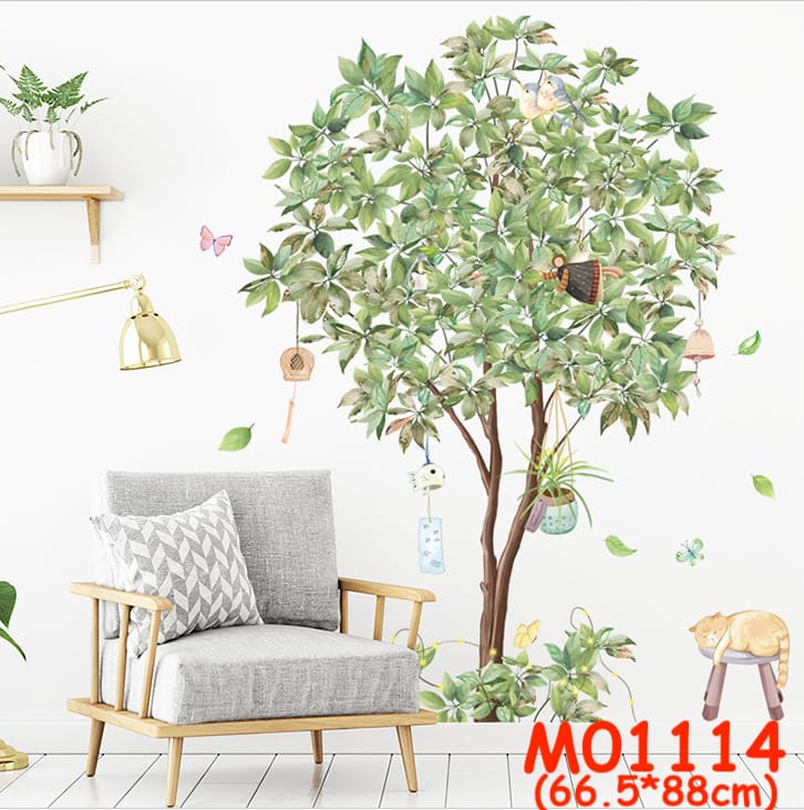 สติ๊กเกอร์ติดผนัง สติ๊กเกอร์ดอกไม้ สติกเกอร์ ลายต้นไม้ ใบไม้ แต่งบ้าน ตกแต่งร้าน วอลเปเปอร์ สติ๊กเกอร์ติดกระจก ส่งจากไทย - Image 14