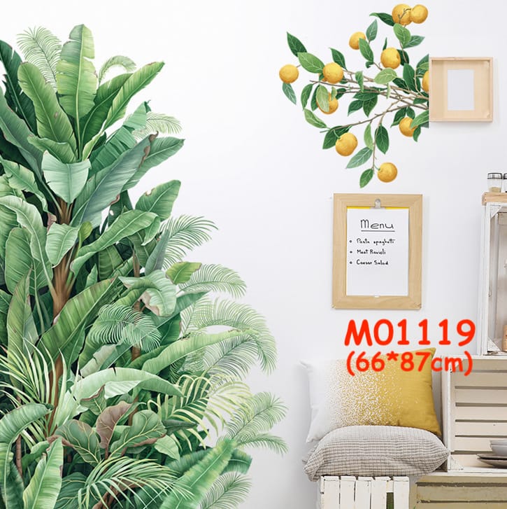 สติ๊กเกอร์ติดผนัง สติ๊กเกอร์ดอกไม้ สติกเกอร์ ลายต้นไม้ ใบไม้ แต่งบ้าน ตกแต่งร้าน วอลเปเปอร์ สติ๊กเกอร์ติดกระจก ส่งจากไทย - Image 9