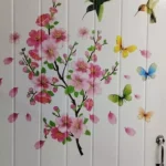 สติ๊กเกอร์ดอกไม้ สติ๊กเกอร์ติดผนัง ขนาดใหญ่ สติกเกอร์ติดกระจก แต่งบ้าน สติกเกอร์ต้นไม้ ขนาดใหญ่ Wall Sticker Home Decor DIY ส่งจากไทย