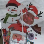 คริสต์มาสสติ๊กเกอร์ สติกเกอร์ติดกระจก ติดผนัง ตกแต่งคริสต์มาส สโนวแมน ซานตา Christmas Glass Wall Stickers