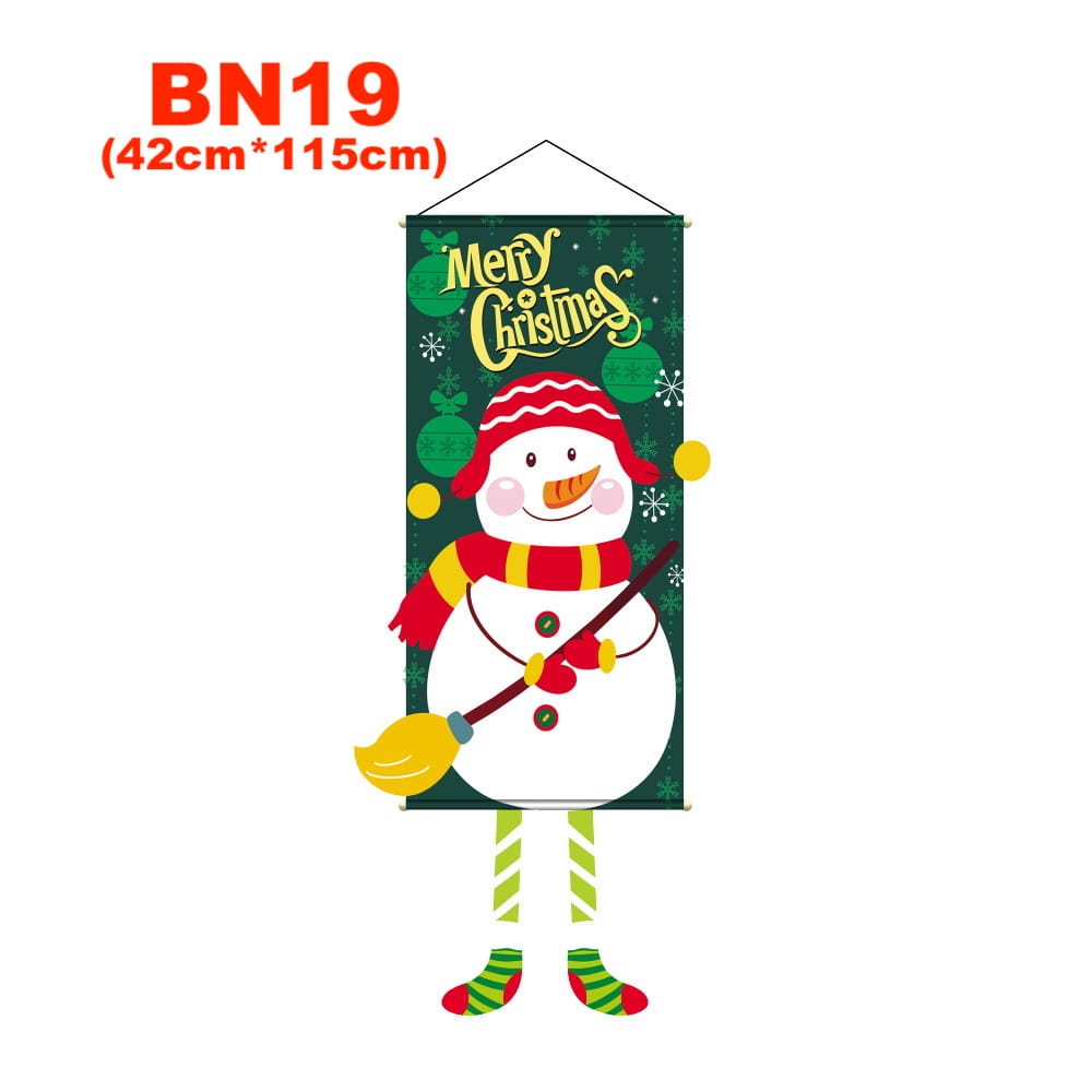คริสต์มาสตกแต่ง แบนเนอร์คริสต์มาส ธง เรนเดียร์ ตกแต่ง สโนวแมน ซานตา แต่ง Christmas Flags Banners Xmas Decor - Image 7