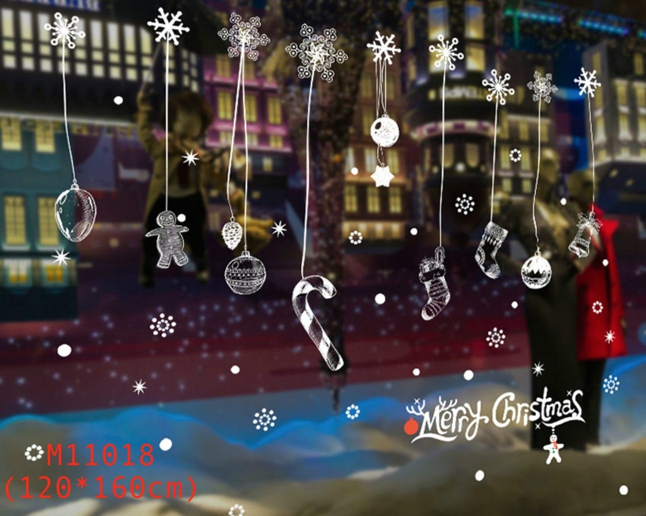 สติ๊กเกอร์คริสต์มาสติดกระจก