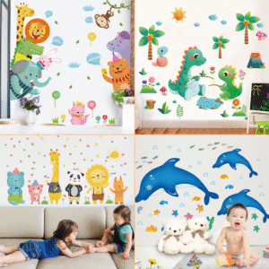 สติ๊กเกอร์ลายการ์ตูน วอลเปเปอร์ติดผนังลายการ์ตูน