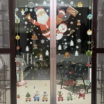 คริสต์มาสสติ๊กเกอร์ สติกเกอร์ติดกระจก ติดผนัง ตกแต่งคริสต์มาส สโนวแมน ซานตา Christmas Glass Wall Stickers