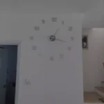 นาฬิกาติดผนังขนาดใหญ่ 3D สติกเกอร์ อะคริลิค ติดตั้งง่าย สีดำ สีเงิน สีทอง Wall Clock DIY ส่งจากไทย