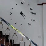 นาฬิกาติดผนังขนาดใหญ่ 3D สติกเกอร์ อะคริลิค ติดตั้งง่าย สีดำ สีเงิน สีทอง Wall Clock DIY ส่งจากไทย